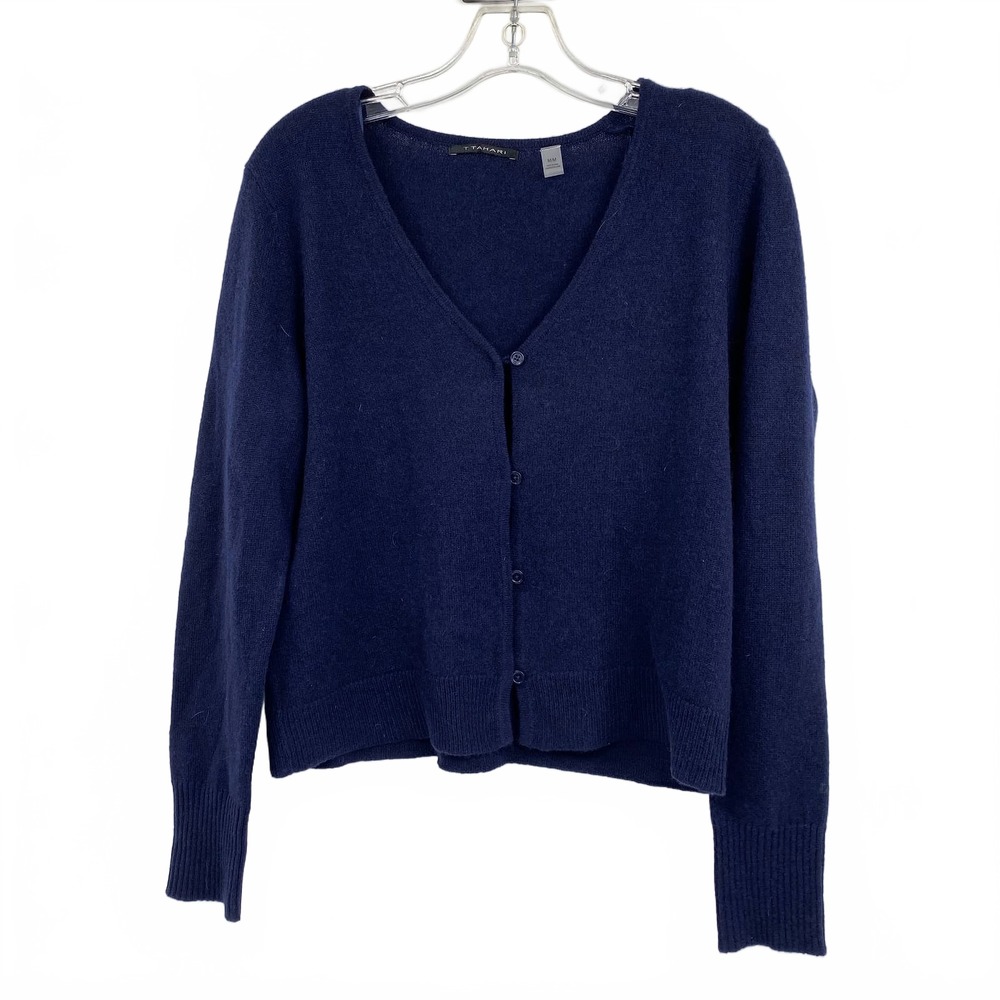T Tahari Blue Cardigan | Womens M